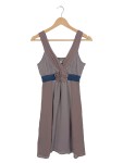 Vorschaubild 1 von Abendkleid Damen Grau Gr. 34/XS Seide Uni Elegant Ärmellos Festlich