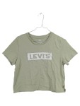 Vorschaubild 1 von Damen T-Shirt Cropped Logo Print Grün Gr. XS 34