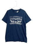 Vorschaubild 1 von Herren T-Shirt Logo Print Blau Gr. M Baumwolle Casual