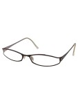 Vorschaubild 2 von Damen Lesebrille Metallgestell Braun elegant schmal