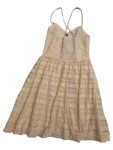 Vorschaubild 3 von Damen Spitzenkleid Sommerkleid Beige Gr. S 36 Romantisch