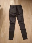 Vorschaubild 2 von Damen Skinny Jeans Lederoptik Schwarz Gr. 42 Hose Stretch Urban