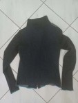 Vorschaubild 2 von Damen Jacke Gr. 34/XS Schwarz Türkis Patchwork Stehkragen