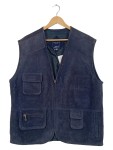 Vorschaubild 1 von Herren Lederweste Wildleder Optik Blau Gr. M Casual Freizeit