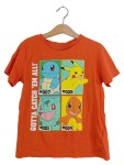Vorschaubild 1 von Fanshirt Kinder Gr. 128 Orange Pikachu Glumanda Schiggy Bisasam