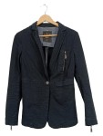 Vorschaubild 1 von Jeansjacke Damen Gr. 38/M Schwarz Baumwolle Uni Casual Langarm