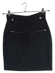 Vorschaubild 1 von Bleistiftrock Damen Gr. 34/XS Schwarz Viskose Uni Modern Business Alltag