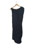 Vorschaubild 1 von Cocktailkleid Damen Schwarz Gr. 36/S Viskose Uni Elegant Ärmellos Party