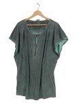 Vorschaubild 1 von T-Shirt Damen Gr. 34/XS Grün Baumwolle Uni Casual Kurzarm Freizeit