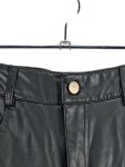 Vorschaubild 3 von Damen Kunstlederhose Straight Leg Schwarz Gr. 36 High Waist