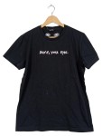 Vorschaubild 1 von T-Shirt Herren Gr. 52/L Schwarz Baumwolle Schriftzug Streetwear Kurzarm