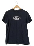 Vorschaubild 1 von T-Shirt Herren Schwarz Gr. 52/L Baumwolle Logo-Print Streetwear Kurzarm