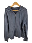 Vorschaubild 1 von Kapuzenpullover Herren Grau Gr. 50/M Baumwolle Meliert Casual Langarm