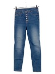 Vorschaubild 1 von Damen High Waist Jeans Knopfleiste Blau Gr. 40 W31 L27