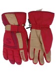 Vorschaubild 1 von Skihandschuhe Herren Rot Leder Thinsulate Einheitsgröße Winter