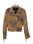 Vorschaubild 1 von Lederjacke Damen Braun Gr. 34/XS Uni Vintage Langarm Freizeit Casual
