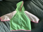 Vorschaubild 3 von Fleecejacke Baby Gr. 62 Kapuze Grün Rosa Reißverschluss