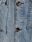 Vorschaubild 1 von Herren Jeansjacke Blau Baumwolle Leinen Gr. L Freizeit Casual