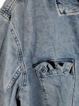 Vorschaubild 2 von Herren Jeansjacke Blau Baumwolle Leinen Gr. L Freizeit Casual