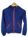 Vorschaubild 1 von Kinder Fleecejacke Gr. 116 Blau Melierte Kapuze Outdoor
