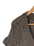 Vorschaubild 3 von Pullover Damen Grau Gr. 36/S Wolle Zopfstrickmuster Casual Kurzarm