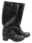 Vorschaubild 1 von Biker Boots Damen Leder Schnallen Luxus Schwarz Gr. 36