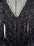 Vorschaubild 2 von Freizeitkleid Damen Schwarz Gr. 36/S Viskose Florales Muster Elegant