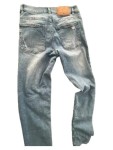 Vorschaubild 4 von Ripped Jeans Kinder Blau Gr. 164 Baumwolle Uni Casual 33 cm Knopf 70 cm L28