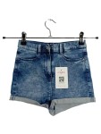 Vorschaubild 1 von High Waist Jeans Shorts Kinder Blau Gr. 128 Baumwolle Freizeit