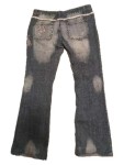 Vorschaubild 2 von Rosa & Rose Damen Jeans Bootcut XL Strass Spitze Paisley Blau