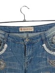 Vorschaubild 4 von Rosa & Rose Damen Jeans Bootcut XL Strass Spitze Paisley Blau