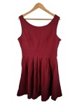 Vorschaubild 1 von Damen A-Linien Kleid Rot Festlich Ärmellos Gr. 44 XXL