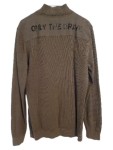 Vorschaubild 2 von Strickjacke Herren Gr. 50/M Oliv Baumwolle Uni Langarm Casual