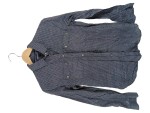 Vorschaubild 4 von Damen Business Hemd Blau Gepunktet Regular Fit Gr. S