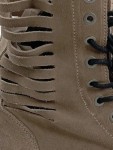 Vorschaubild 2 von Stiefel Damen Gr. 39 Beige Wildleder Schnürung Reißverschluss 2 cm Casual