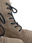 Vorschaubild 3 von Stiefel Damen Gr. 39 Beige Wildleder Schnürung Reißverschluss 2 cm Casual