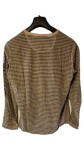 Vorschaubild 2 von Langarmshirt Herren Braun Gr. 46/S Baumwolle Gestreift Casual Knopf
