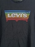 Vorschaubild 2 von Herren T-Shirt Logo Regenbogen Streifen Grau Gr. M