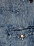 Vorschaubild 3 von Fresh Leaves Herren Jeanshemd Denim Western Gr. M Blau Karierter Kragen