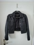 Vorschaubild 4 von Damen Lederjacke Schwarz Gr. S/36 Cropped Vintage Style Echtleder