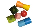 Vorschaubild 1 von Holzbausteine Set Bunt Kinder Motorik Holz Spielzeug ab 12 Monate