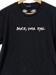Vorschaubild 2 von T-Shirt Herren Gr. 52/L Schwarz Baumwolle Schriftzug Streetwear Kurzarm