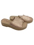 Vorschaubild 1 von Damen Espadrille Leder Plateau Roségold Gr. 37