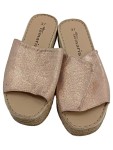 Vorschaubild 2 von Damen Espadrille Leder Plateau Roségold Gr. 37