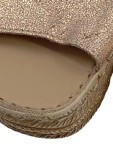 Vorschaubild 5 von Damen Espadrille Leder Plateau Roségold Gr. 37