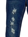Vorschaubild 3 von Ripped Jeans Kinder Blau Gr. 128 Baumwolle Uni Casual 29 cm L20