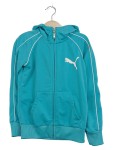 Vorschaubild 1 von Kinder Trainingsjacke Gr. 128 Türkis Kapuze Sport Polyester Logo