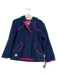 Vorschaubild 1 von Fleecejacke Kinder Gr. 116 Blau Kapuze Uni Freizeit Polyester