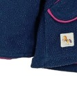 Vorschaubild 2 von Fleecejacke Kinder Gr. 116 Blau Kapuze Uni Freizeit Polyester