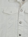 Vorschaubild 2 von Herren Jeansjacke Weiß Gr. 46 Baumwolle Klassisch